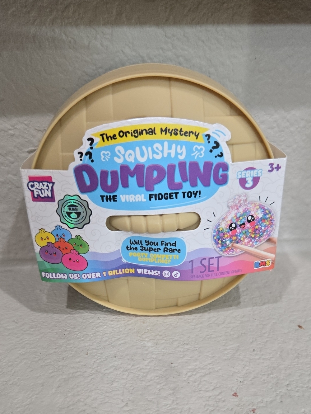 Crazy Fun Purple Dumpling Kids Squishi Toy.